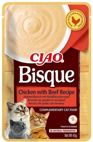 ⁨INABA Ciao Bisque Chicken with beef - cat treats - 40g⁩ at Wasserman.eu