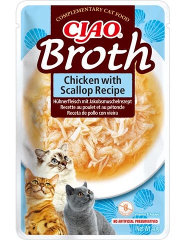 ⁨INABA Ciao Broth Chicken & Scallop - cat treats - 40g⁩ at Wasserman.eu