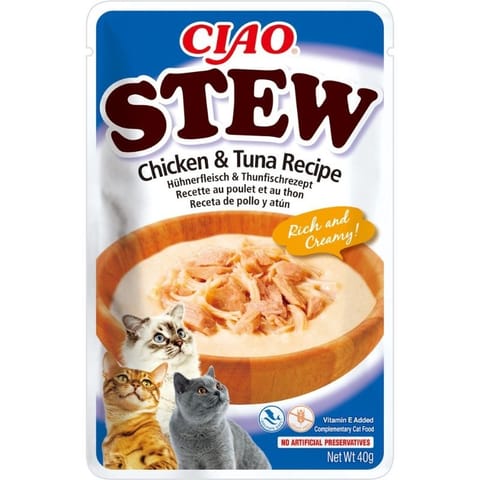 ⁨INABA Ciao Stew Chicken & Tuna - cat treats - 40g⁩ at Wasserman.eu