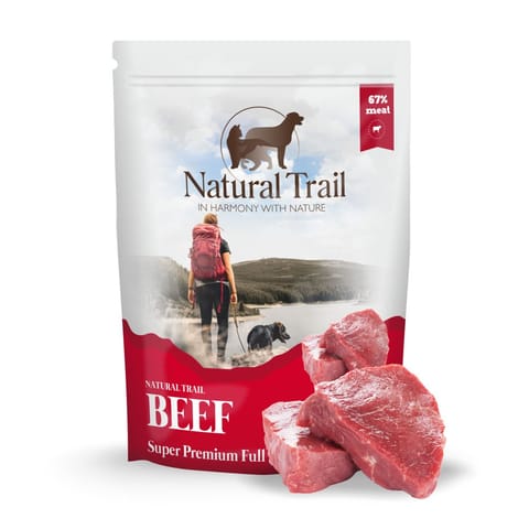 ⁨NATURAL TRAIL Pouch Beef - wet dog food - 500g⁩ at Wasserman.eu