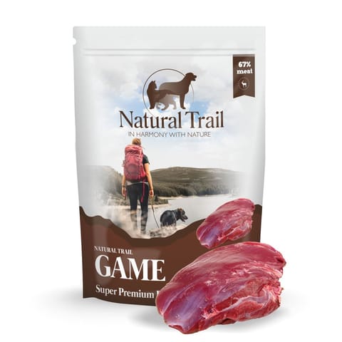 ⁨NATURAL TRAIL Pouch Game - wet dog food - 500g⁩ at Wasserman.eu