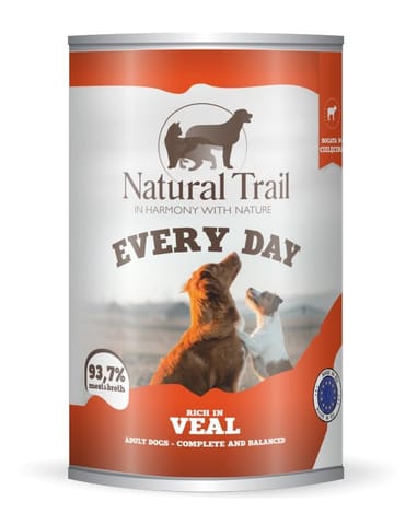 ⁨NATURAL TRAIL Every Day Rich in veal  - wet dog food - 400g⁩ at Wasserman.eu