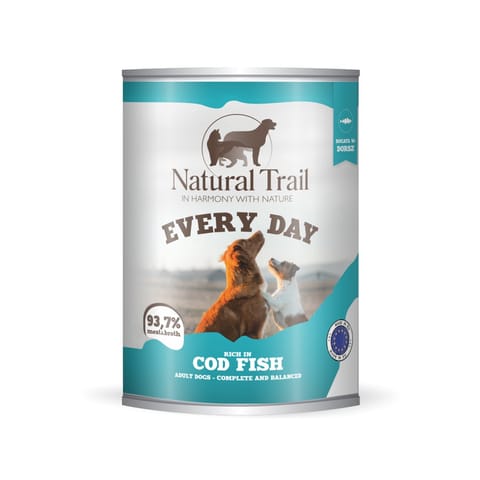 ⁨NATURAL TRAIL Every Day Rich in cod fish - wet dog food - 800g⁩ at Wasserman.eu