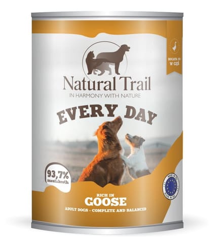 ⁨NATURAL TRAIL Every Day Rich in goose - wet dog food - 800g⁩ at Wasserman.eu