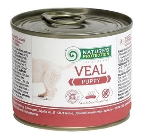 ⁨NATURE'S PROTECTION Puppy Veal - wet food for puppies - 200 g⁩ at Wasserman.eu