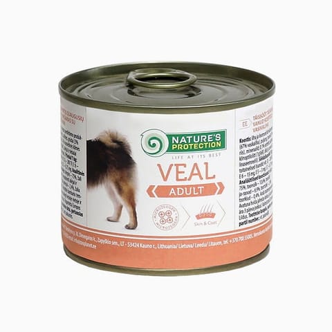 ⁨NATURE'S PROTECTION Adult Veal - wet dog food - 200 g⁩ at Wasserman.eu