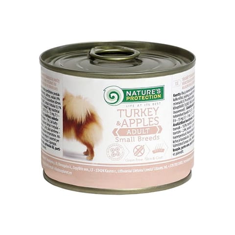 ⁨NATURE'S PROTECTION Adult Small Turkey and Apples - wet dog food - 200 g⁩ at Wasserman.eu