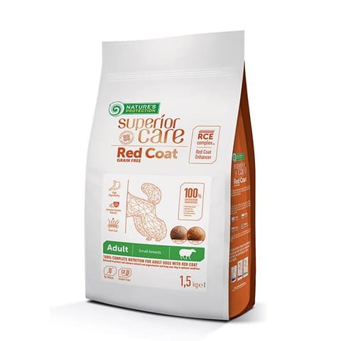 ⁨NATURE'S PROTECTION Superior Care Red Coat Grain Free Adult Small Lamb - dry dog ​​food - 1.5 kg⁩ at Wasserman.eu