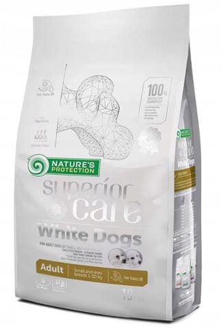 ⁨Nature's Protection White Dogs Adult Small and Mini Breeds with Jagnięcina 10kg⁩ w sklepie Wasserman.eu