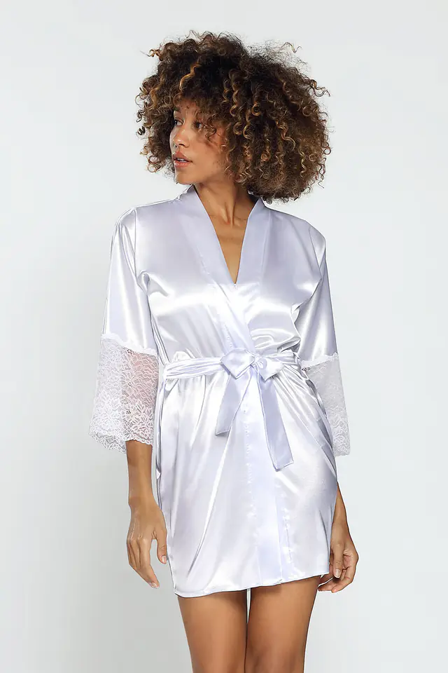 ⁨Clarisse bathrobe white (size L)⁩ at Wasserman.eu