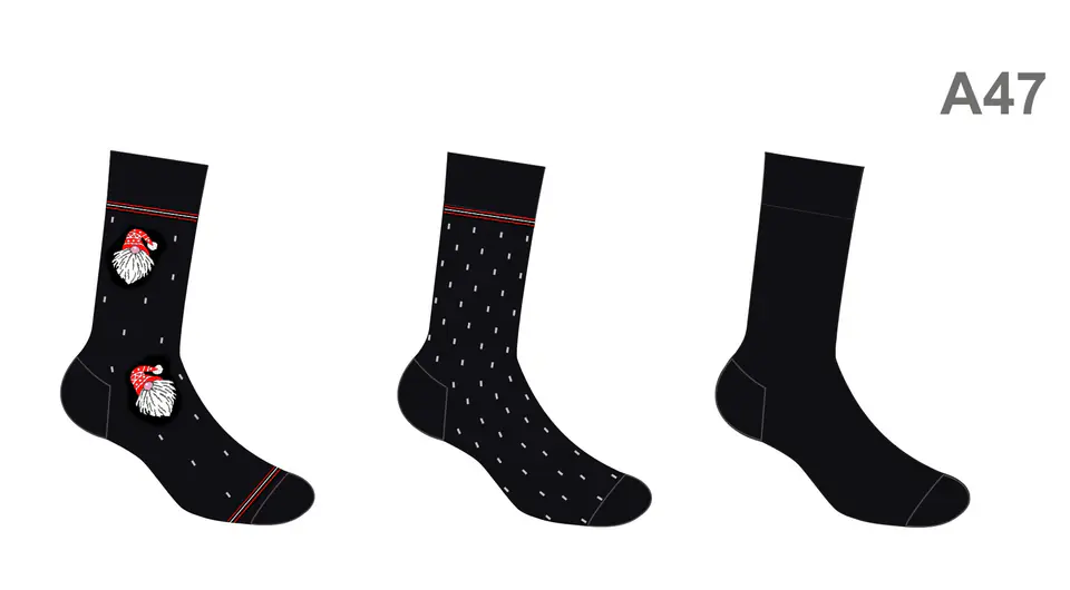 ⁨Men's socks A48 (three-pack) Navy (size 39/41)⁩ at Wasserman.eu