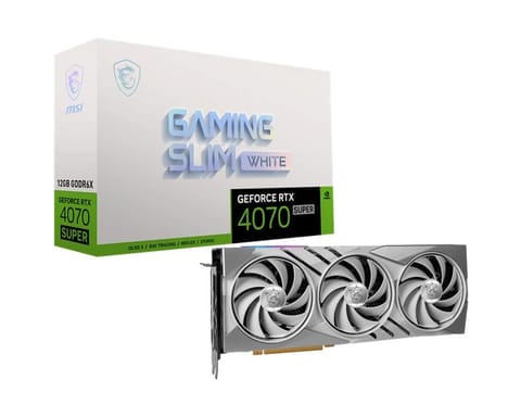 ⁨Karta graficzna MSI GeForce RTX 4070 SUPER 12GB GAMING SLIM WHITE⁩ w sklepie Wasserman.eu