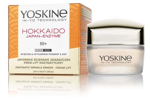 ⁨YOSKINE Hokkaido Japan-Enzyme 55+ Krem przeciwzmarszczkowy z peptydami i enzymami dyni 50 ml⁩ w sklepie Wasserman.eu