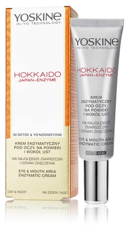 ⁨YOSKINE Hokkaido Japan-Enzyme Krem przeciwzmarszczkowy pod oczy z peptydami i enzymami dyni 15 ml⁩ w sklepie Wasserman.eu