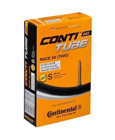 ⁨Continental inner tube road Race 28 18-25x700 S60mm⁩ at Wasserman.eu