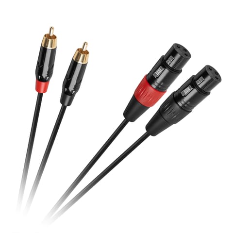 ⁨Kabel połączeniowy Cabletech  XLR - 2RCA  1m⁩ w sklepie Wasserman.eu