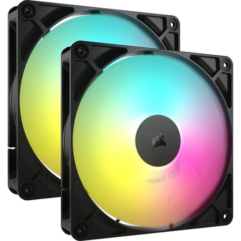 ⁨Corsair RS140 ARGB Computer case Fan 14 cm Black 2 pc(s)⁩ at Wasserman.eu