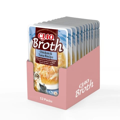 ⁨INABA Ciao Broth Chicken & Tuna - cat treats - 12x40g⁩ at Wasserman.eu