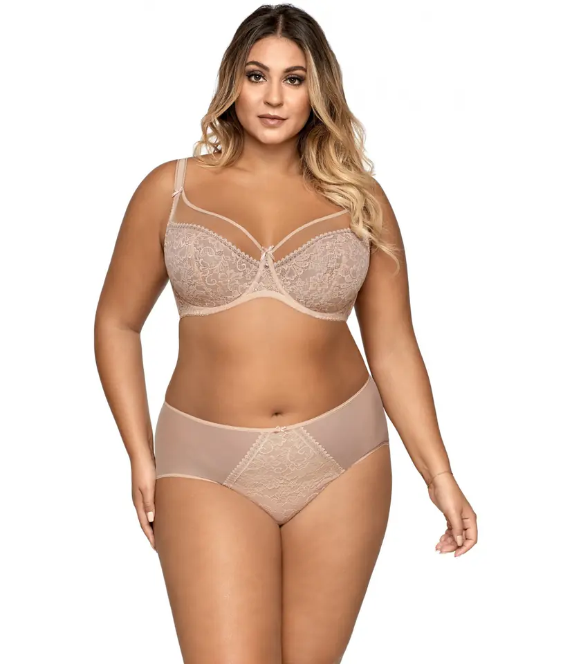⁨Biustonosz Crystal Soft 1396 Beige (Rozmiar 75 F)⁩ w sklepie Wasserman.eu
