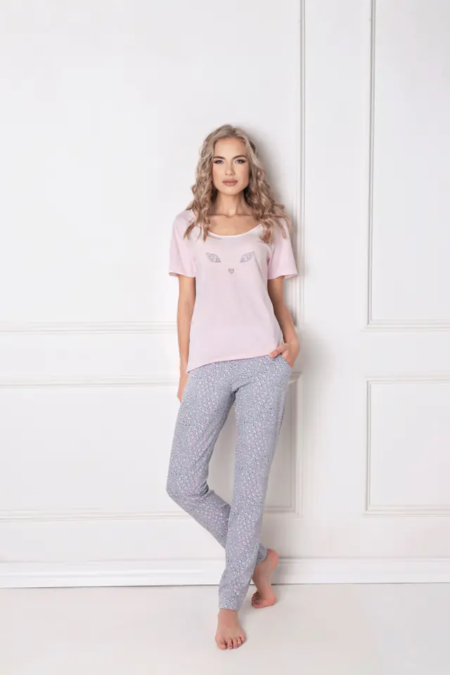 ⁨Pajamas Wild Look Long Pink-Grey (Size XL)⁩ at Wasserman.eu