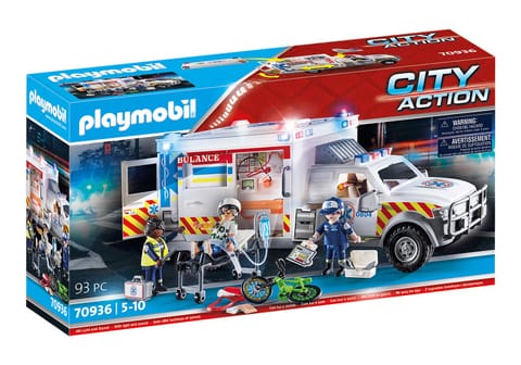 ⁨Zestaw figurek City Action 70936 Ambulans pogotowia ratunkowego: US Ambulance⁩ w sklepie Wasserman.eu