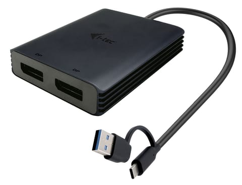 ⁨i-tec USB-A/USB-C Dual 4K/60 Hz DisplayPort Video Adapter⁩ at Wasserman.eu