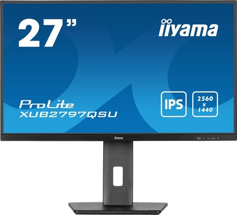 ⁨iiyama ProLite XUB2797QSU-B1 computer monitor 68.6 cm (27") 2560 x 1440 pixels Wide Quad HD LED Black⁩ at Wasserman.eu