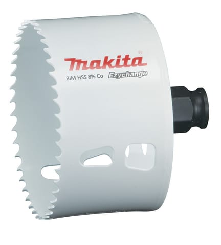 ⁨MAKITA OTWORNICA BIM HSS-Co 8%  83mm EZYCHANGE METAL, STAL, ALU, DREWNO, PVC⁩ w sklepie Wasserman.eu