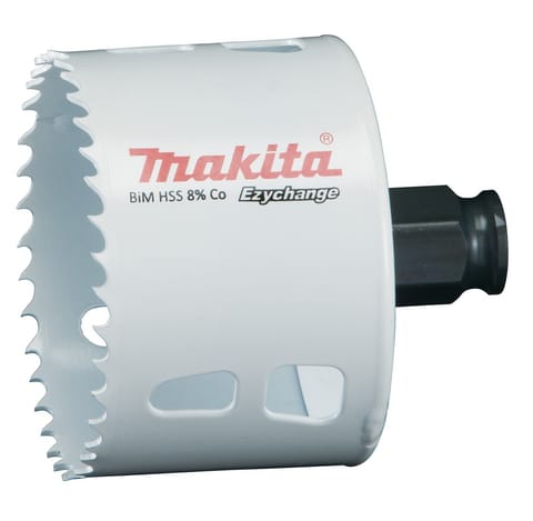 ⁨MAKITA OTWORNICA BIM HSS-Co 8%  70mm EZYCHANGE METAL, STAL, ALU, DREWNO, PVC⁩ w sklepie Wasserman.eu