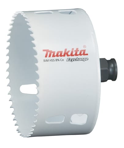 ⁨MAKITA OTWORNICA BIM HSS-Co 8%  95mm EZYCHANGE METAL, STAL, ALU, DREWNO, PVC⁩ w sklepie Wasserman.eu