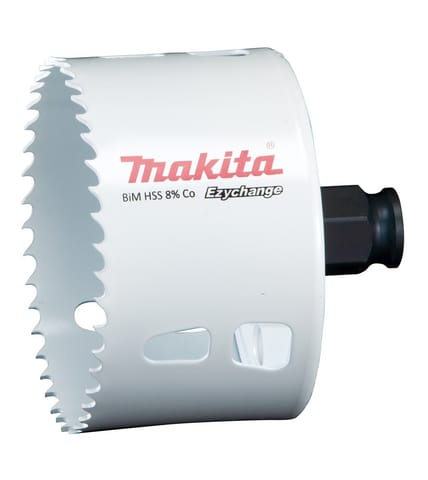 ⁨MAKITA OTWORNICA BIM HSS-Co 8%  79mm EZYCHANGE METAL, STAL, ALU, DREWNO, PVC⁩ w sklepie Wasserman.eu