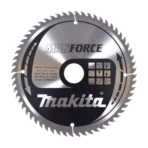 ⁨MAKITA PIŁA TARCZOWA  190x30x60z MAKFORCE DREWNO⁩ w sklepie Wasserman.eu