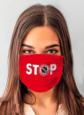 ⁨Maska ANS-S 116 Stop Red Czerwony (Rozmiar Uniwersalny)⁩ w sklepie Wasserman.eu