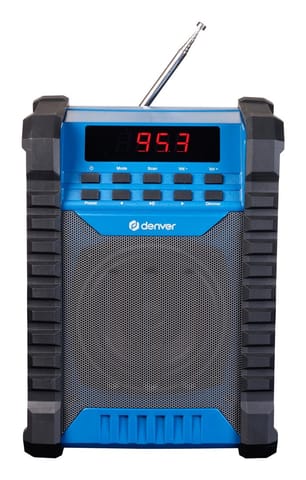 ⁨Denver WRB-60 nadajnik FM Bluetooth Niebieski, Szary⁩ w sklepie Wasserman.eu
