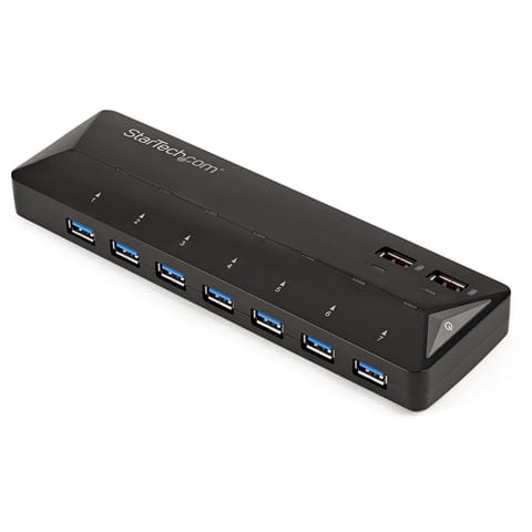 ⁨StarTech.com ST93007U2C huby i koncentratory USB 3.2 Gen 1 (3.1 Gen 1) Type-B 5000 Mbit/s Czarny⁩ w sklepie Wasserman.eu