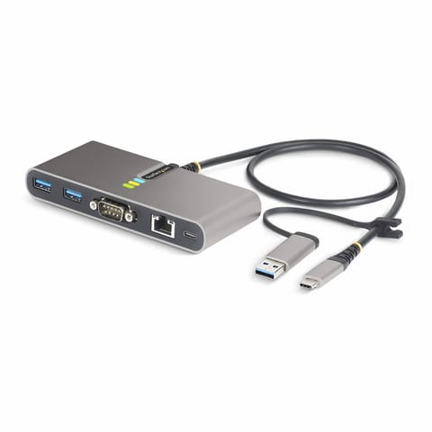 ⁨StarTech.com 5G2A1SGBB-USB-C-HUB stacja dokująca Przewodowa USB 3.2 Gen 1 (3.1 Gen 1) Type-C Szary⁩ w sklepie Wasserman.eu