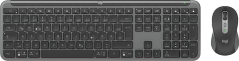 ⁨Logitech MK950 Signature for Business klawiatura Dołączona myszka Biuro RF Wireless + Bluetooth QWERTZ Niemiecki Grafitowy⁩ w sklepie Wasserman.eu