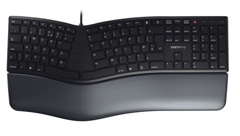 ⁨CHERRY KC 4500 ERGO Corded Ergonomic Keyboard, Black, USB (QWERTY - UK)⁩ at Wasserman.eu