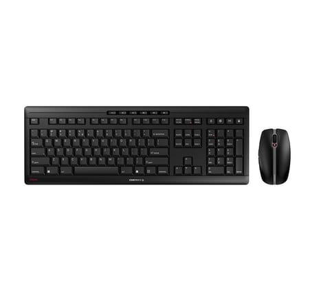 ⁨CHERRY Stream Desktop Recharge klawiatura Dołączona myszka Uniwersalne RF Wireless QWERTY Angielski Czarny⁩ w sklepie Wasserman.eu