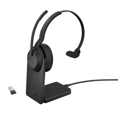 ⁨Jabra 25599-889-989 słuchawki/zestaw słuchawkowy Przewodowy i Bezprzewodowy Opaska na głowę Biuro/centrum telefoniczne Bluetooth Podstawka do ładowania Czarny⁩ w sklepie Wasserman.eu