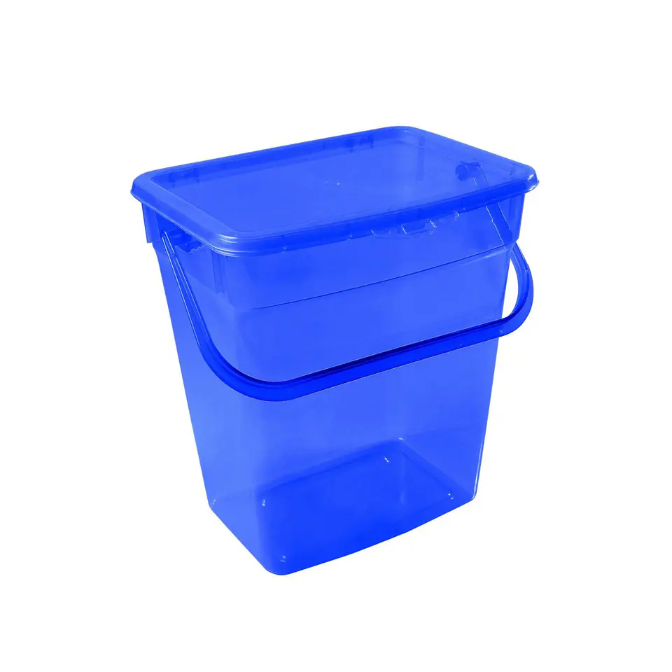 ⁨Powder container Plast Team 10L transparent navy blue⁩ at Wasserman.eu