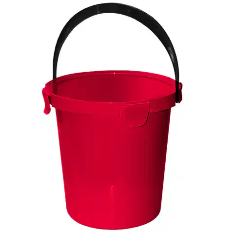 ⁨Bucket with lid Plast Team Berry 5L red⁩ at Wasserman.eu