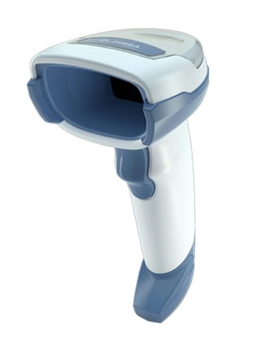 ⁨Zebra DS4608-HC Handheld bar code reader 1D/2D LED Blue, White⁩ at Wasserman.eu