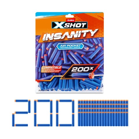 ⁨X-Shot Insanity Dart Refill Pack (200 Darts) ZURU⁩ at Wasserman.eu