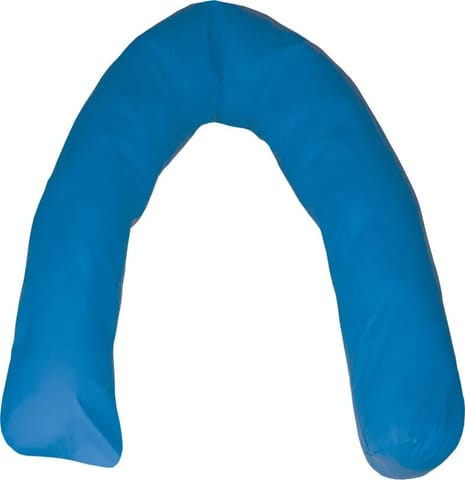 ⁨Bed positioning cushion U-crescent in silicone fibre Blue⁩ at Wasserman.eu