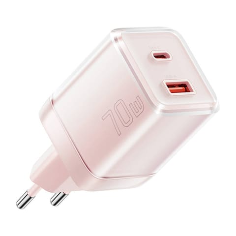 ⁨Ładowarka sieciowa Yueqi 70W GaN USB-C + USB-A (różowy)⁩ w sklepie Wasserman.eu