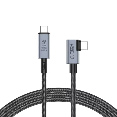 ⁨Kabel UltraBoost Max USB 4.0 8k 40Gbps Type-C Cable PD240W 150cm Szary⁩ w sklepie Wasserman.eu