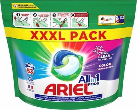 ⁨Ariel  All in 1 Color Kapsułki do Prania 53 szt.⁩ w sklepie Wasserman.eu