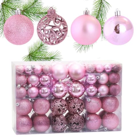 ⁨ECarla Christmas balls - pink (mix) 1op.-100pcs⁩ at Wasserman.eu