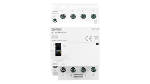 ⁨Stycznik modułowy ze sterowaniem ręcznym instalacyjny 40A 4Z 230V AC STM-40-40/S EXT10000315⁩ w sklepie Wasserman.eu